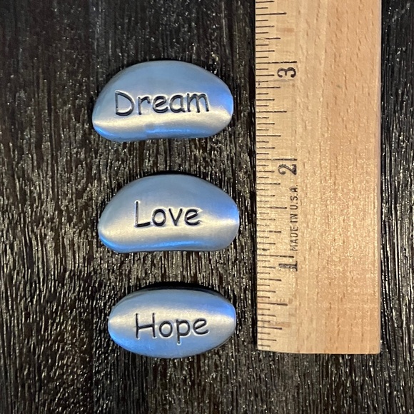 Inspirational metal rocks - Set of 6 - Picture 4 of 5